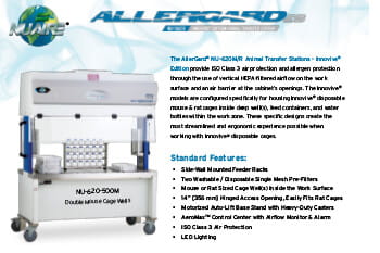 AllerGard NU-620 Innovive ICV Caging System Edition Animal Transfer Station
