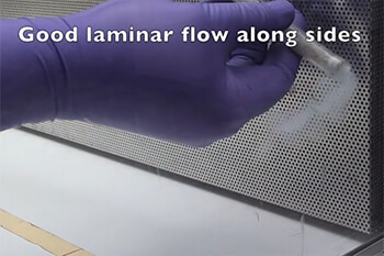 Laminar Airflow Workstation Smoke Flow Demo Nuaire