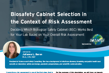 Biosafety Cabinet Selection in the Context of Risk Assessment White Paper