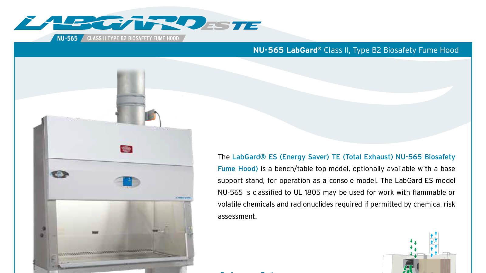 LabGard NU-565 Biosafety Fume Hood Flyer | NuAire