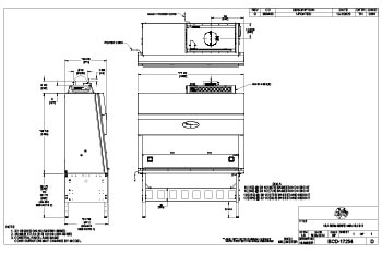 6-foot (1.8m) Biosafety Cabinet with Exhaust Canopy Cut Sheet