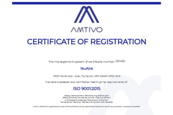 NuAire ISO 9001:2015