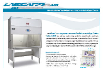 LabGard NU-545 Biosafety Cabinet Product Flyer