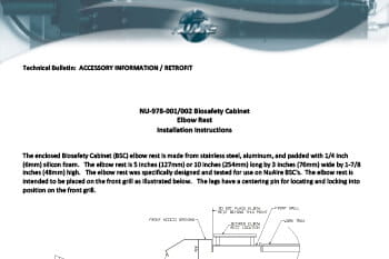 NU-978 Elbow Rest Instructions