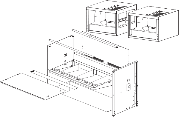 Multi-piece custom class II biosafety cabinet