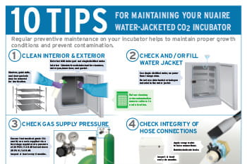 10 Tips for Maintaining Your NuAire Water-Jacketed CO₂ Incubator