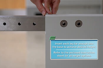 NU-813 Containment Ventilated Enclosure Telescoping Base Stand with Castors Assembly