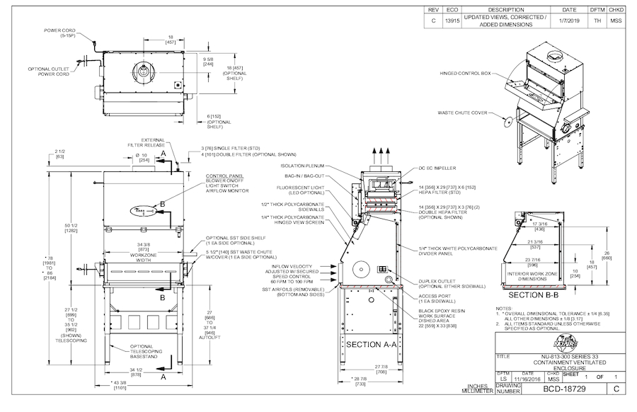 NU-813-300 Class I CVE 115V Cut Sheet - Drawing - NU-813-300-CLASS