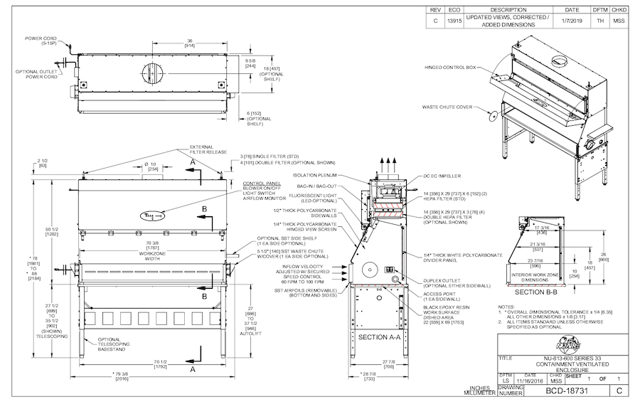 NU-813-600 Class I CVE 115V Cut Sheet