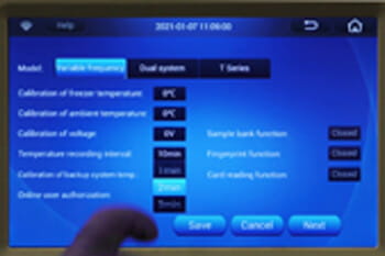 Adjust Temperature Datalogging Interval on Blizzard VFT Ultralow Freezer
