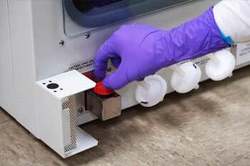 CO2 Incubator Filling the Water Reservoir