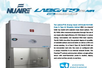 LabGard NU-543K Class II, Type A2 Biosafety Cabinet Product Flyer