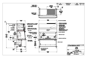NU-581-500E, 1.5 Meter Biosafety Cabinet Drawing (230V)