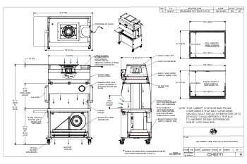 NU-620-300E and NU-621-300E Animal Transfer Station Technical Drawing