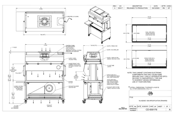 NU-620-500 and NU-621-500 Animal Transfer Station Technical Drawing