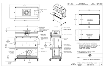 NU-620-500E and NU-621-500E Animal Transfer Station Technical Drawing
