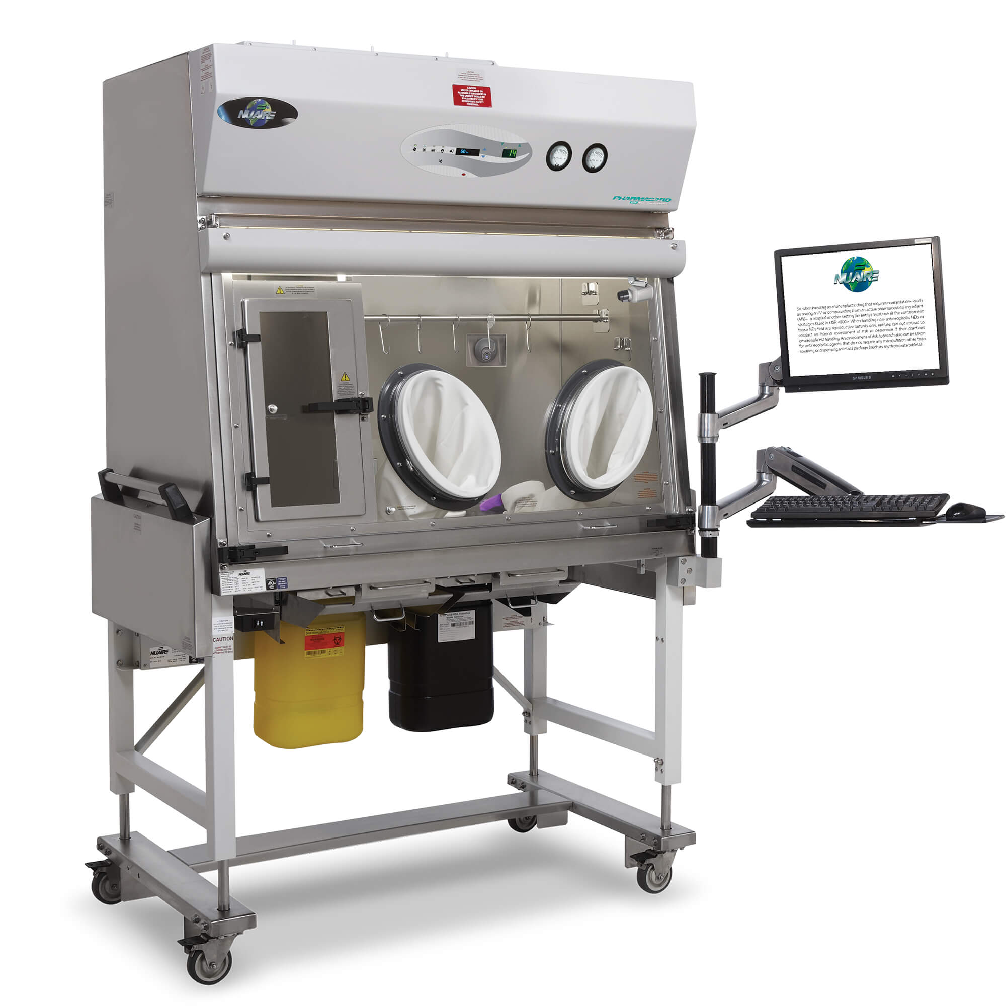 NU-NR800 Negative Pressure Restricted Access Barrier System with Ergotron Arm