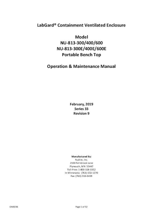 NU-813 and NU-813E Manual