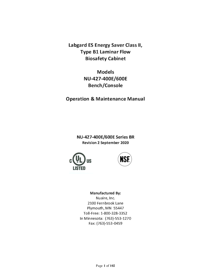 NU-427E Manual Series BR