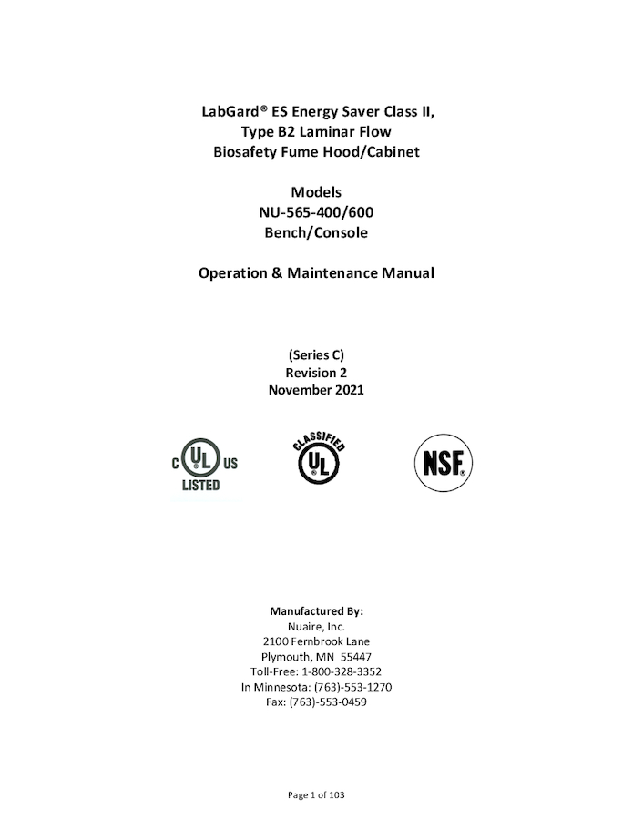 NU-565 Series C Manual